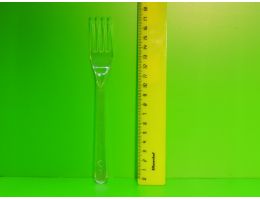 Вилка одноразовая пластиковая КРИСТАЛЛ  прозрачная 180 мм 48 шт/упак,  2016 шт/кор.